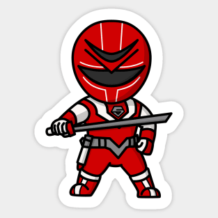 Red Mask Hikari Sentai Maskman Super Sentai Chibi Kawaii Sticker